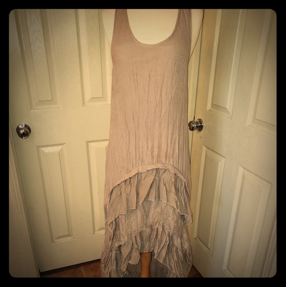 Long high low Vintage Dress